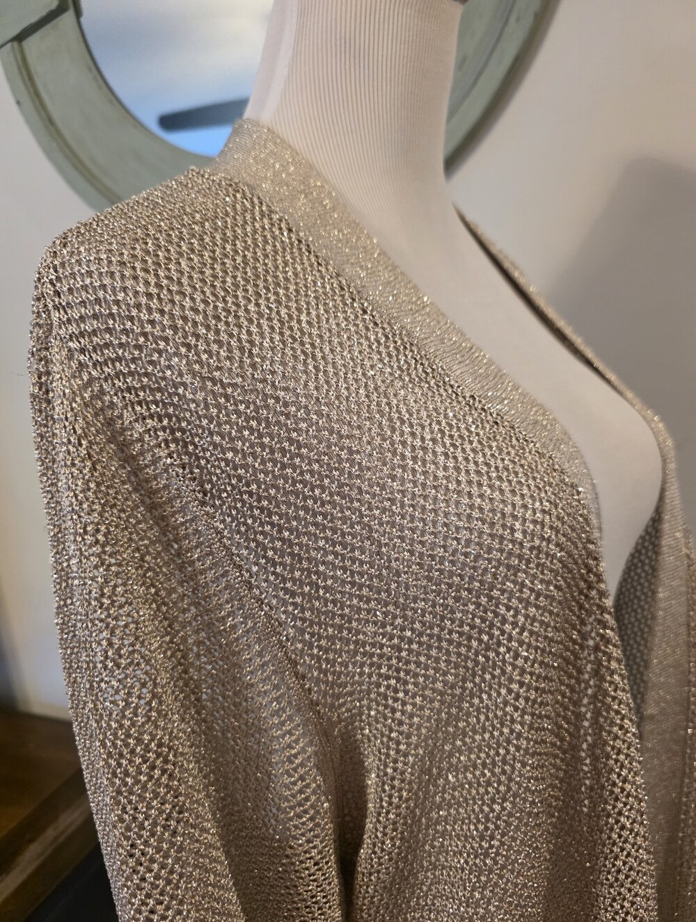 Chico's Travelers Size 3 (XL) RARE Gold Jules Pocket Cardigan Jacket New w/ Tags - Picture 3 of 9